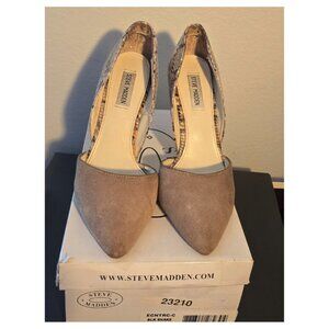 Steve Madden Suede Snakeskin Print Pumps – Size 8.5